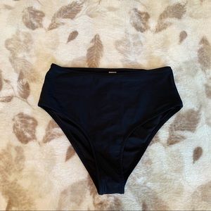 Black high rise bikini bottoms